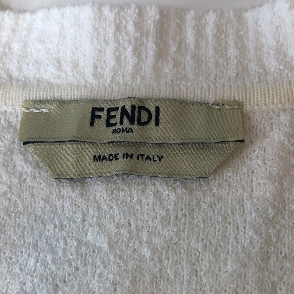 Fendi Bodycon White Textured Knit Mini Dress women’s 40 Italy US 4 EUC - Picture 7 of 13